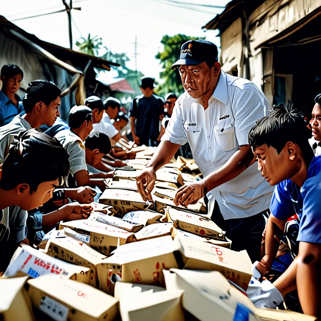 Prabowo Bagikan Sembako kepada Penyintas Bencana Aceh